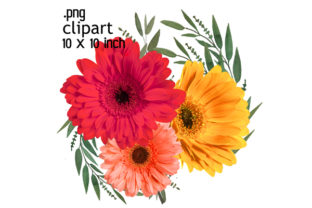 Bouquet Clipart: Elevating Designs with 10x10 Inch Floral PNG Assets
