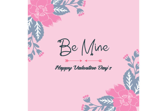 Elegant Be Mine Text Design Elements