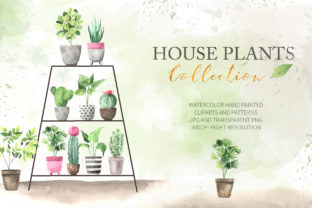 Elevating Digital Design with the Watercolor House Plants Collection