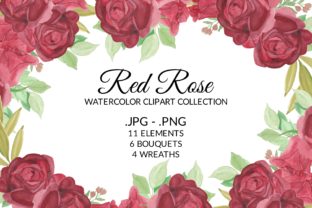 Evaluating the Red Rose Flower Watercolor Clipart Set for Professional Design