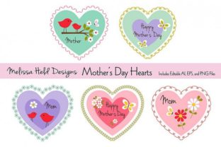 Mother's Day Hearts: Versatile Vector Illustrations for Creative Projects