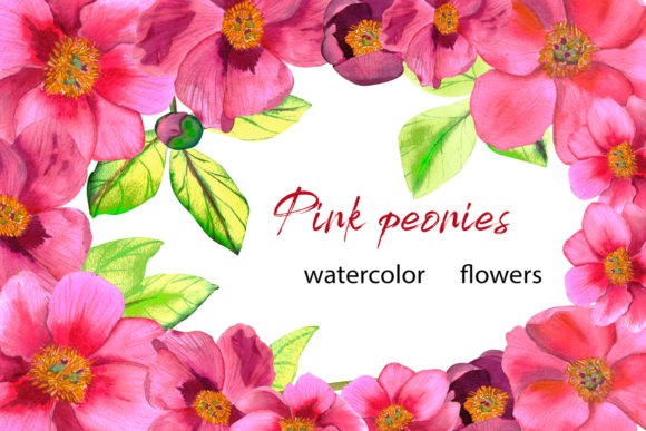 Pink Peonies Watercolor Flowers: Strategic Application for Wedding and Botanical Design