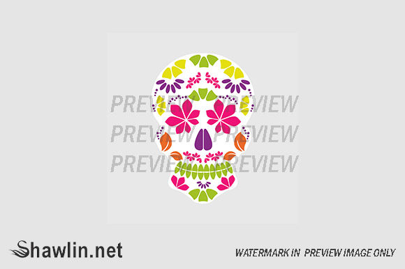 Strategic Application of Day of the Dead Sugar Skull Assets in Visual Communication