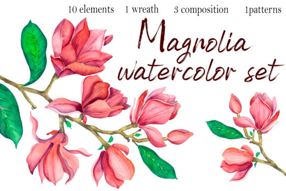 Watercolor Magnolia Flowers Clipart: A Strategic Asset for Visual Branding and Design