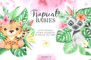 Watercolor Tropical Babies Set 2: Design Guide