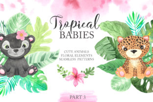 Watercolor Tropical Babies Set 3: Design Guide